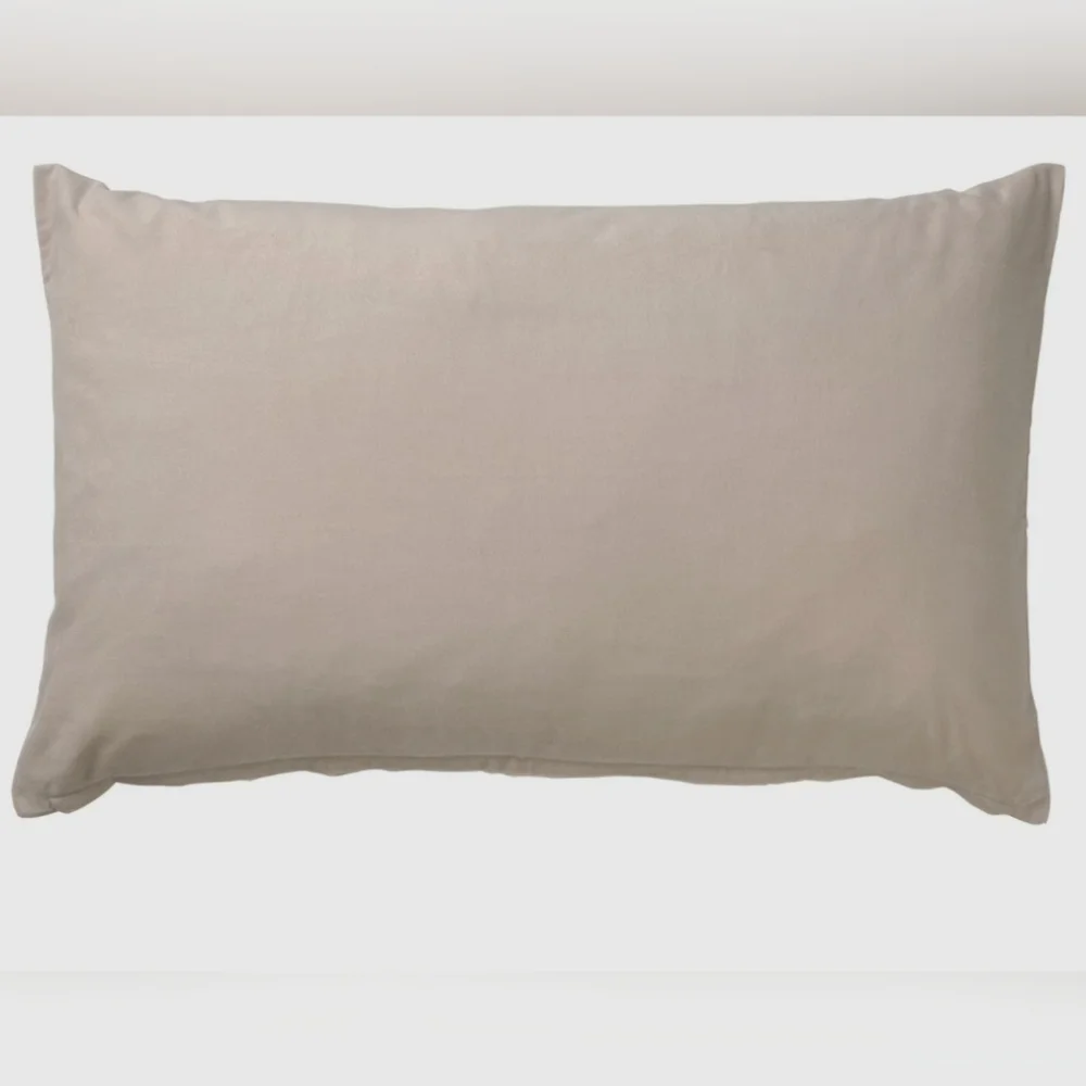 New Sanela velvet lumbar pillow cover tan beige Ikea